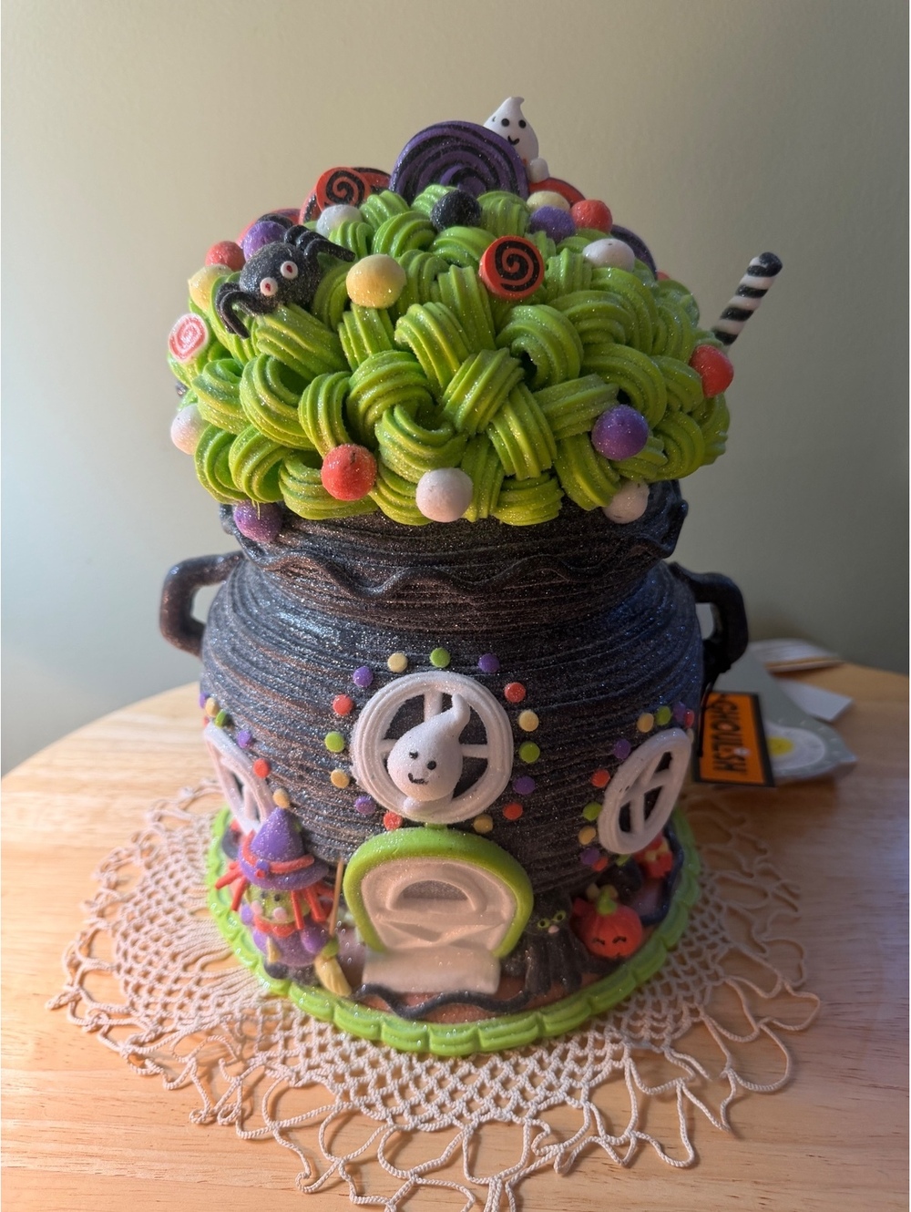 Halloween Themed Light-Up Cauldron Decoration